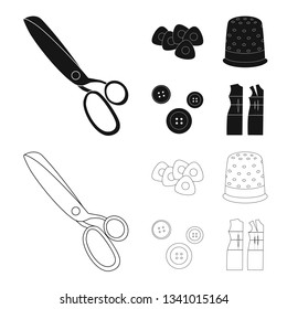 Vector illustration of craft and handcraft logo. Collection of craft and industry stock vector illustration.