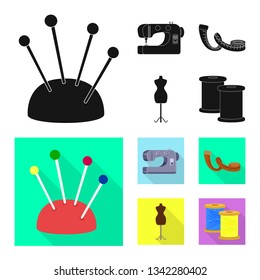 Vector illustration of craft and handcraft logo. Set of craft and industry stock vector illustration.