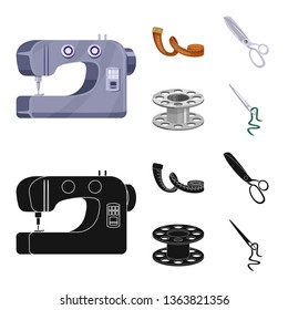 Vector illustration of craft and handcraft logo. Set of craft and industry vector icon for stock.