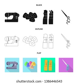 Vector illustration of craft and handcraft logo. Set of craft and industry stock symbol for web.