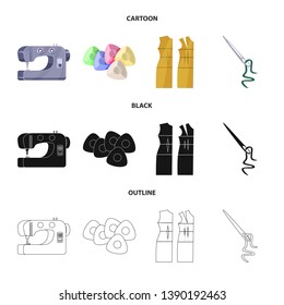 Vector illustration of craft and handcraft logo. Set of craft and industry stock symbol for web.