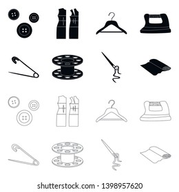 Vector illustration of craft and handcraft logo. Collection of craft and industry vector icon for stock.