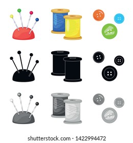 Vector illustration of craft and handcraft logo. Set of craft and industry vector icon for stock.