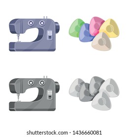 Vector illustration of craft and handcraft logo. Collection of craft and industry stock vector illustration.