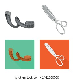 Vector illustration of craft and handcraft logo. Set of craft and industry vector icon for stock.