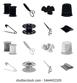 Vector illustration of craft and handcraft logo. Collection of craft and industry vector icon for stock.