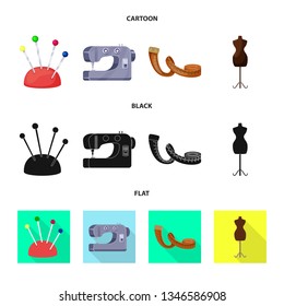 Vector illustration of craft and handcraft sign. Set of craft and industry stock vector illustration.
