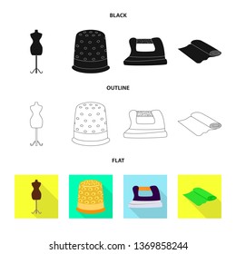 Vector illustration of craft and handcraft sign. Collection of craft and industry stock vector illustration.
