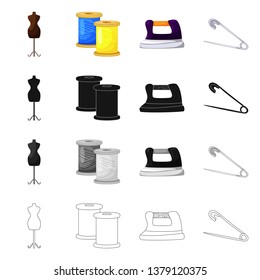 Vector illustration of craft and handcraft sign. Set of craft and industry vector icon for stock.