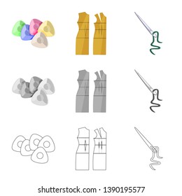 Vector illustration of craft and handcraft sign. Collection of craft and industry stock symbol for web.