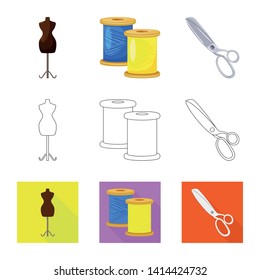 Vector illustration of craft and handcraft sign. Collection of craft and industry stock vector illustration.