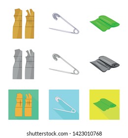 Vector illustration of craft and handcraft sign. Collection of craft and industry stock symbol for web.