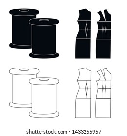 Vector illustration of craft and handcraft sign. Collection of craft and industry stock vector illustration.