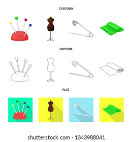 Vector illustration of craft and handcraft symbol. Collection of craft and industry stock vector illustration.