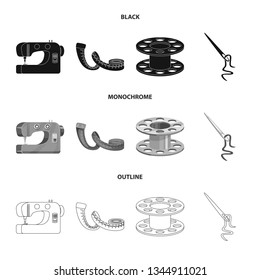 Vector illustration of craft and handcraft symbol. Set of craft and industry vector icon for stock.