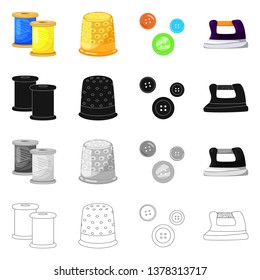 Vector illustration of craft and handcraft symbol. Collection of craft and industry stock vector illustration.