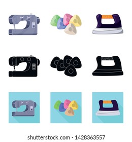 Vector illustration of craft and handcraft symbol. Set of craft and industry stock symbol for web.