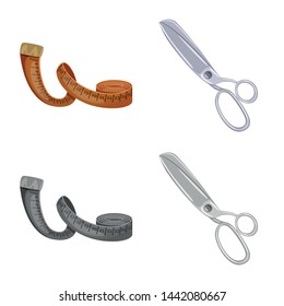 Vector illustration of craft and handcraft symbol. Set of craft and industry stock symbol for web.