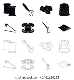 Vector illustration of craft and handcraft symbol. Set of craft and industry vector icon for stock.