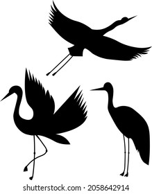 Vektorgrafik von Crane Silhouettes