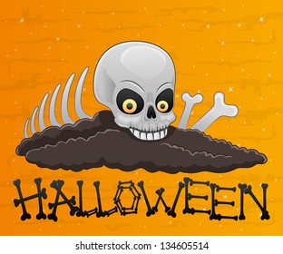 Vector illustration. Cranium.