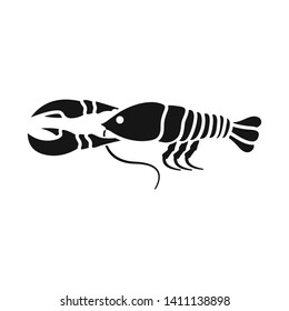 Vector illustration of crayfish  and lobster logo. Collection of crayfish  and boiled stock vector illustration.