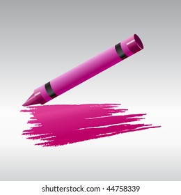 Vector Illustration of crayon drawing on the sheet of paper.