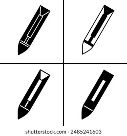 Vector illustration of crayon icon for business. Stock vector design.