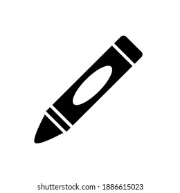 Vector illustration of crayon icon on white background