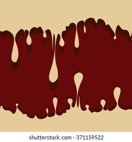 Vector illustration with cream dripping paint on red background. Modern design for various creative projects