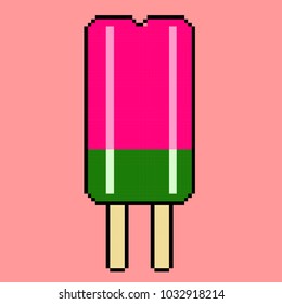 Vector illustration cream in pixel art