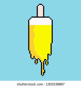 Vector illustration cream in pixel art