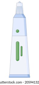 Vector illustration of cream tube in a flat style isolated on a white background. Vector illustration