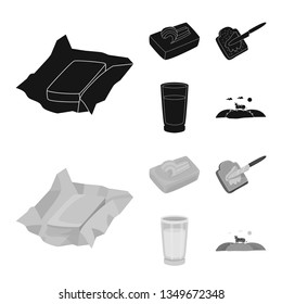 Vector illustration of creamy and product symbol. Collection of creamy and farm stock vector illustration.