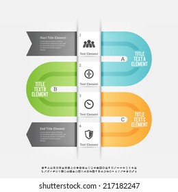 Vector illustration of crease progress infographic design element.