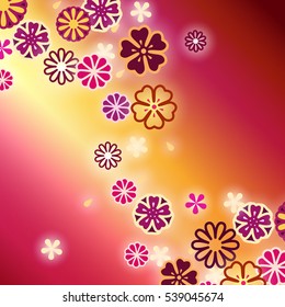 Vector illustration created in the form of an old traditional oriental background with gradient. EPS 10.