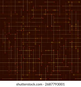 The vector illustration creates a sense of a global network connecting information nodes and symbolizes technological interaction, data exchange.