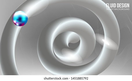 Vector Illustration of Creative background design with fluid colorful shapes. Trendy color gradients.