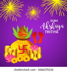 Vector illustration of a Creative Background For Festival Of Akshaya Tritiya Celebration.