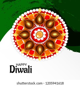 Vector illustration of Creative Banner or  Poster for Indian Light Festival of Diwali Celebration.