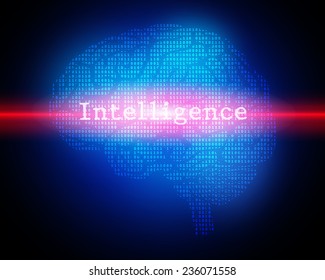 Vector illustration creative brain concept background.