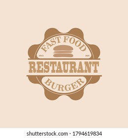 vector illustration of creative burger logo design