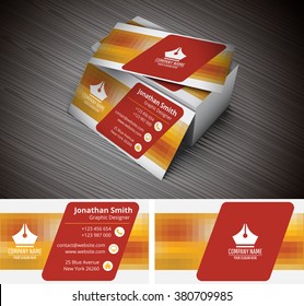 Vector illustration of creative business card.