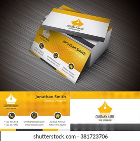 Vector illustration of creative business card.