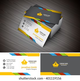 Vector illustration of creative business card.