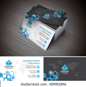 Vector illustration of creative business card.