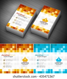 Vector illustration of creative business card.