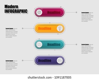 Vector illustration of creative business infographic template and modern icons represent as steps or workflow diagram.