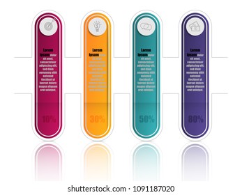 Vector illustration of creative business infographic template and modern icons represent as steps or workflow diagram.