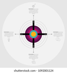 Vector illustration of creative business infographic template and modern icons represent as steps or workflow diagram.